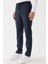 Koyu Lacivert Yan Cepli Slim Fit Dar Kesim Casual Pantolon 1003235121 3