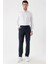 Koyu Lacivert Yan Cepli Slim Fit Dar Kesim Casual Pantolon 1003235121 4