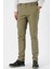 Koyu Haki Pamuklu Yandan Cepli Casual Slim Fit Chino Pantolon 1003240151 1