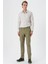 Koyu Haki Pamuklu Yandan Cepli Casual Slim Fit Chino Pantolon 1003240151 2