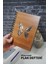 Kelebek Desenli Planlayıcı Ahşap Defter - Günlük Planlayıcı - Tarihsiz Ajanda (90 Sayfa) 1