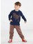 Kahve Yazılı Dino Jogger Pantolon + Tshirt Takım 1