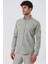 Koyu Haki Kısalabilir Kollu Desenli Jakarlıcepsiz %100 Pamuk Casual Slim Fit Gömlek 1004230182 3