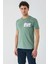 Koyu Vizon Baskılı Bez Ayağı Bisiklet Yaka Cepli %100 Pamuk Slim Fit Dar Kesim T-Shirt 1011240180 1