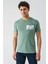 Koyu Vizon Baskılı Bez Ayağı Bisiklet Yaka Cepli %100 Pamuk Slim Fit Dar Kesim T-Shirt 1011240180 2