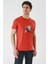 Tarçın Baskılı Bez Ayağı Bisiklet Yaka %100 Pamuk Casual Slim Fit Dar Kesim T-Shirt 1011240168 4