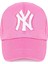 EKE TEKSTİL Unisex 2'li Set Pembe ve Mor Renk Ny New York Beyzbol Şapka 2