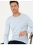 Erkek Açık Mavi Slim Fit Bisiklet Yaka Basic Triko Kazak 50270179-VR003 1