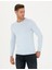 Erkek Açık Mavi Slim Fit Bisiklet Yaka Basic Triko Kazak 50270179-VR003 3