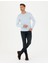 Erkek Açık Mavi Slim Fit Bisiklet Yaka Basic Triko Kazak 50270179-VR003 4