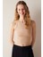 Halter Yaka Bej Crop Üst 3