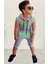Erkek Çocuk Fashıon Boy Yazı Baskılı Kapişonlu Kolsuz Sweatshirt Gri Şortlu Takım 4