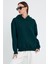 Koyu Yeşil Hoodie, Oversize Hoodie, Kadın Hoodie 4