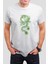 Ejderha Baskılı Beyaz Unisex T-Shirt 1