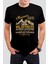 Mountains Baskılı Siyah Unisex T-Shirt 1