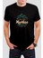 Mountains Baskılı Siyah Unisex T-Shirt 1