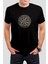Viking Baskılı Siyah Unisex T-Shirt 1