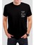 Yazılı Kedi Baskılı Siyah Unisex T-Shirt 1