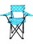 Çocuk Kamp Sandalyesi Çocuk Katlanır Kamp Sandalyesi Tek Kişilik Şık Tekli Metal Turkuaz 2