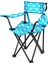 Çocuk Kamp Sandalyesi Çocuk Katlanır Kamp Sandalyesi Tek Kişilik Şık Tekli Metal Turkuaz 3