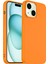 Apple iPhone 15 Plus Kılıf Kadife Lansman Soft Yumuşak Silikon Kamera Korumalı Kapak Orange 1