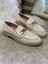 Günlük Kadın Loafer Makosen Klasik Alçak Topuklu Desenli Taban Zincirli Oval Burunlu Ayakkabı 150 2