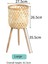 Saksı Bambu Rattan Saksı Dimi Balkon Çiçek Kutusu Çiçek Sergileme Rafı M (Yurt Dışından) 5