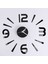Xin Yue Zhang Dekor Kuvars Diy Duvar Saati Saatleri Horloge Izle Oturma Odası Moda Akrilik Ayna Çıkartmaları Siyah (Yurt Dışından) 2