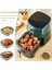 Xin Yue Zhang Yeniden Kullanılabilir Airfryer Silikon Sepet Fırın Pişirme Tepsisi Kızarmış Pizza Tavuk Sepeti Kolay Fritöz Astarı Haki (Yurt Dışından) 3