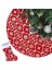 48 Inç Noel Ağacı Etek Noel Yumuşak Kapak Mat Dekor Kar Tanesi Yaka Çiftlik Evi Ağacı Etek, Kırmızı (Yurt Dışından) 1