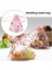 Xin Yue Zhang 100 Adet 9X12CM Kalp Baskılı Pembe Organze Çantalar Takı Kese Çanta Organze Büzgülü Torbalar Düğün Şekeri Hediye Keseleri (Yurt Dışından) 5