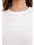 W-Kepy Long T-Sh 4 Fx Beyaz Kadın Kısa Kol T-Shirt 4