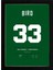 Larry Bird Jersey 21 x 30CM - Siyah Çerçeveli 1