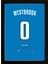 Russell Westbrook Jersey 30 x 42CM - Beyaz Çerçeveli 1