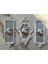 bsr3875001 Çiçekli Dekoratif Duvar Tablosu 3 Lü Set 3