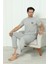 Flk 8101 Penye Erkek Süprem Yazlık Kısa Kollu Pijama Takımı 4