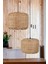 2'li Set Rattan Sarkıt Avize Lamba Dekoratif Aydınlatma Iskandinav Stil 25CM Ocean Point 4