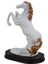 Lüks Modern Sanat Reçine At Biblo Heykel Ev Ofis Hediyesi Vitrin Konsol Süsü Dekoratif Obje 24 Cm. 3