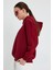 Bordo Hoodie, Oversize Hoodie, Kadın Hoodie 3