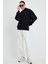 Siyah Hoodie, Oversize Hoodie, Kadın Hoodie 5