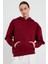 Bordo Hoodie, Oversize Hoodie, Kadın Hoodie, Kanguru Cepli Hoodie 5