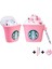 1. ve 2. Nesil Uyumlu Starbucks Kılıf, Pembe Pati Kablo Koruyucu ve 3 In 1 Kulaklık Temizleme Kalemi 2