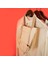 Krem Mini Tote Bag, Ön Cep Detaylı, 25 x 20 Cm, Ayarlanabilir Omuz Askılı Kadın Kol ve Omuz Çantası 3