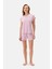 Pembe Kayık Yaka Tişört Şort Cellıant Pijama Takımı 4
