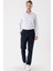 Koyu Lacivert Pamuklu Likralı Yan Cepli Comfort Fit Rahat Kesim Casual Pantolon 1003235154 4