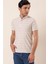 Taş Rengi Kısa Kollu Çizgili Armürlüpamuklu Casual Slim Fit Dar Kesim T-Shirt 1011230167 1