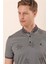 Siyah Kısa Kollu Baskılı Örme Pamuklu Casual Slim Fit Dar Kesim T-Shirt 1011230173 5