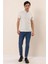 Su Yeşili Kısa Kollu Çizgili Jakarlıgarnili Pamuklu Casual Slim Fit T-Shirt 1011230159 2