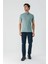 Koyu Vizon Baskılı Oxford Düğmeli Yaka Cepli Pamuklu Casual Slim Fit Dar Kesim Tişört 1011240177 2