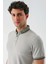 Taş Rengi Desenli Jakarlı Düğmeli Yaka Cepli Casual Slim Fit Dar Kesim Tişört 1011240175 5
